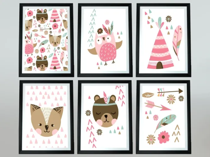 Affiches “Little Tribe” pour chambre enfant - photo numéro 3