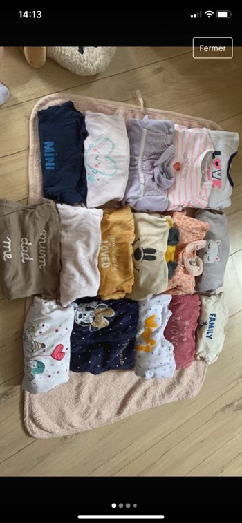 Lots pyjamas taille 1 mois