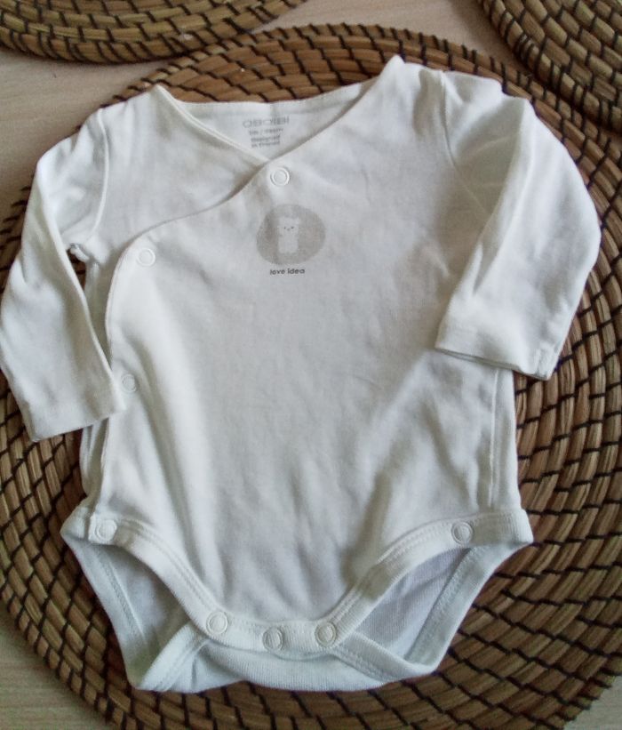 Lot babygro velours tons gris + 2 bodies assortis Obaibi - photo numéro 8