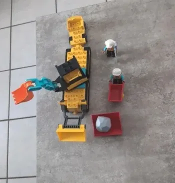 Camion Et La Pelleteuse, Engin de chantier+ accessoires Lego duplo vintage