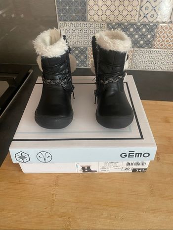 Bottines noires neuves pointure 20 Gémo