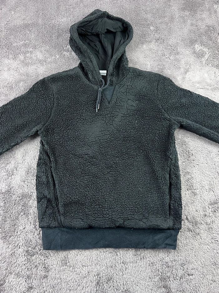 Pull sweat à capuche polaire Puma noir avec logo brodé Taille XS - photo numéro 6