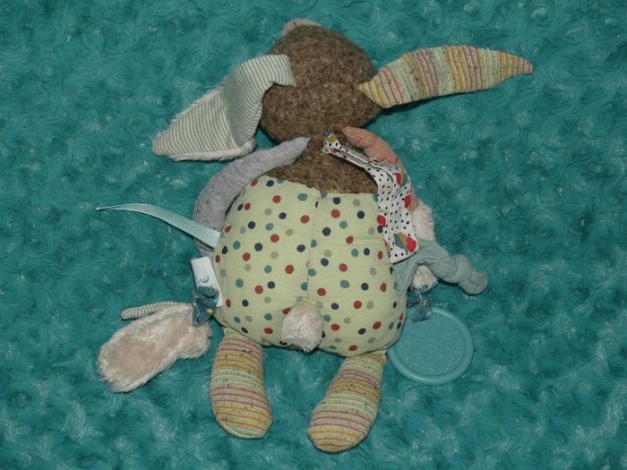 Doudou plat lapin éveil Moulin roty jolis trop beaux 🐰tbe - photo numéro 3