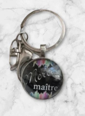 Porte clé "merci maître"