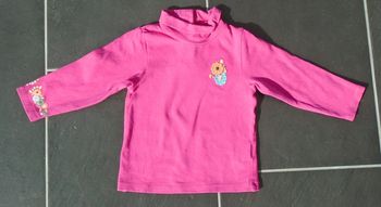 Tee shirt hiver col roulé fille 12 mois