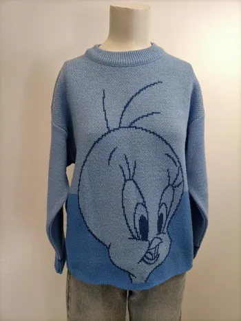 Pull à manches longues Titi Disney - Looney toon S femme / 14ans S bleu ciel A441
