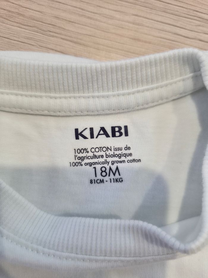 Tee-shirt blanc manches courtes, Kiabi, 18 mois - photo numéro 3