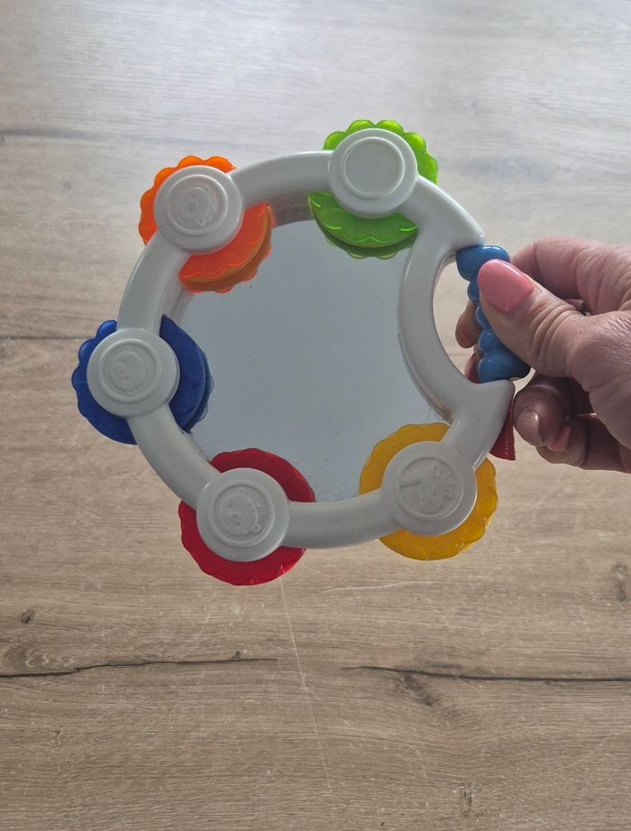 Tambourin bébé avec miroir - photo numéro 2