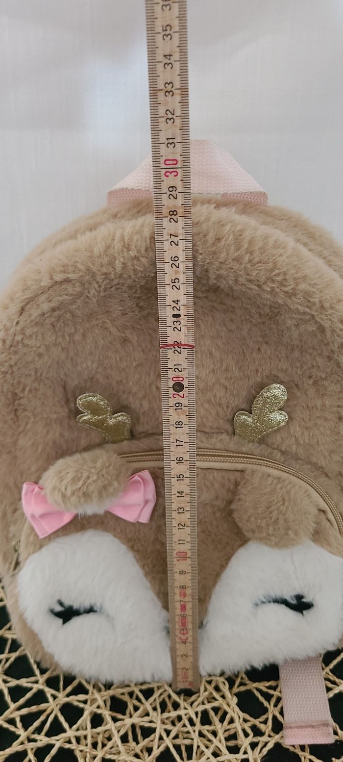 Petit sac à dos Claire's Club Furry Deer - Marron - photo numéro 4