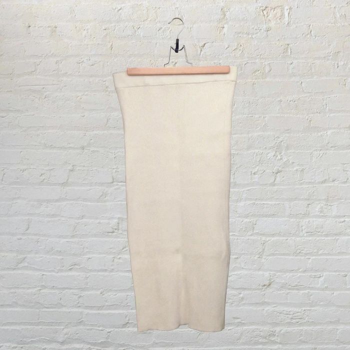 jupe longue Bershka blanc taille L - photo numéro 3