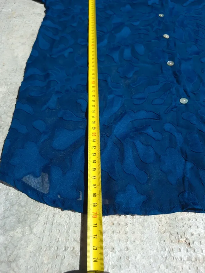 Chemise à bouton transparente bleu - photo numéro 5