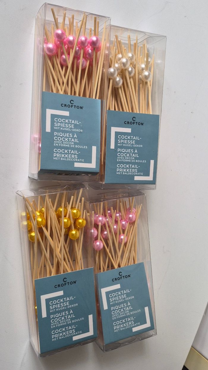Lot de piques à cocktail avec embouts décoratifs - photo numéro 4