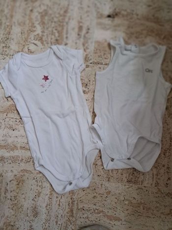 Lot de 6 body manches court bébé fille 6 mois