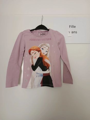 T-shirt ml Reine des neiges Disney 7 ans