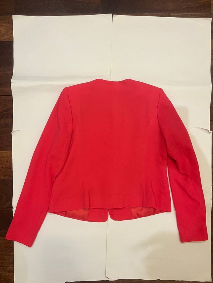 Veste blazer rose fuschia froufrou  naf naf taille XS/34 - photo numéro 4