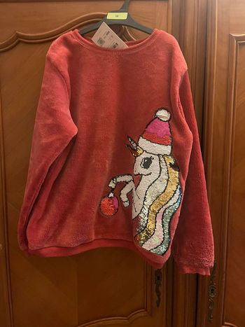 Pull H&M Noël velours 8-10 ans