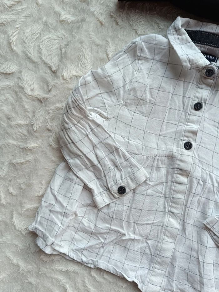 Chemise à carreaux manches longues Fille 18 mois Kiabi - photo numéro 3