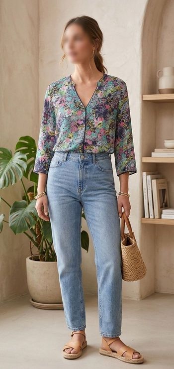 Haut fluide fleurie RIU taille 38 