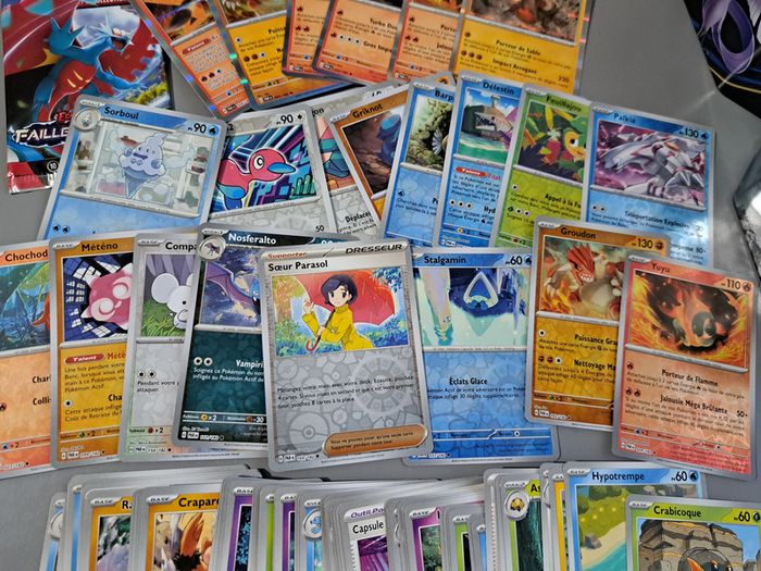 Lot de 91 cartes pokémon ev4 faille paradoxe - photo numéro 3