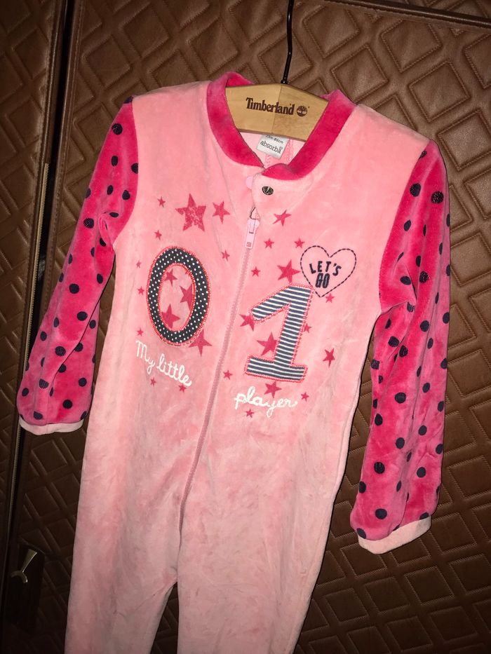 Sur pyjama rose imprimé Absorba 23 mois - 2 ans - photo numéro 2