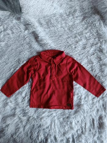 Polo manches longues rouge T. 23 mois Orchestra