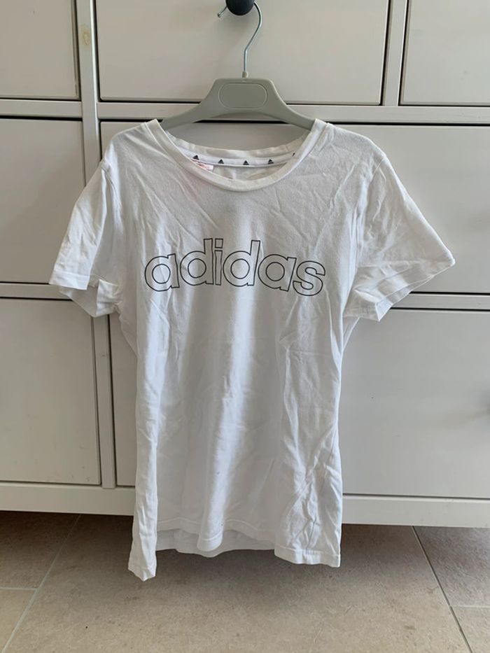 T-shirt Adidas blanc