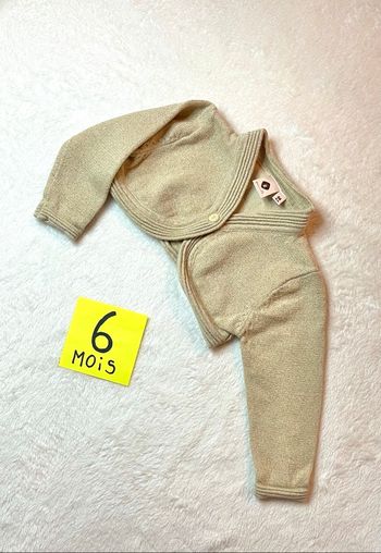 Gilet court doré 6 mois