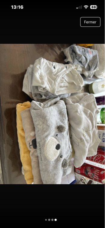 Lots de pyjamas mixte 1 mois 