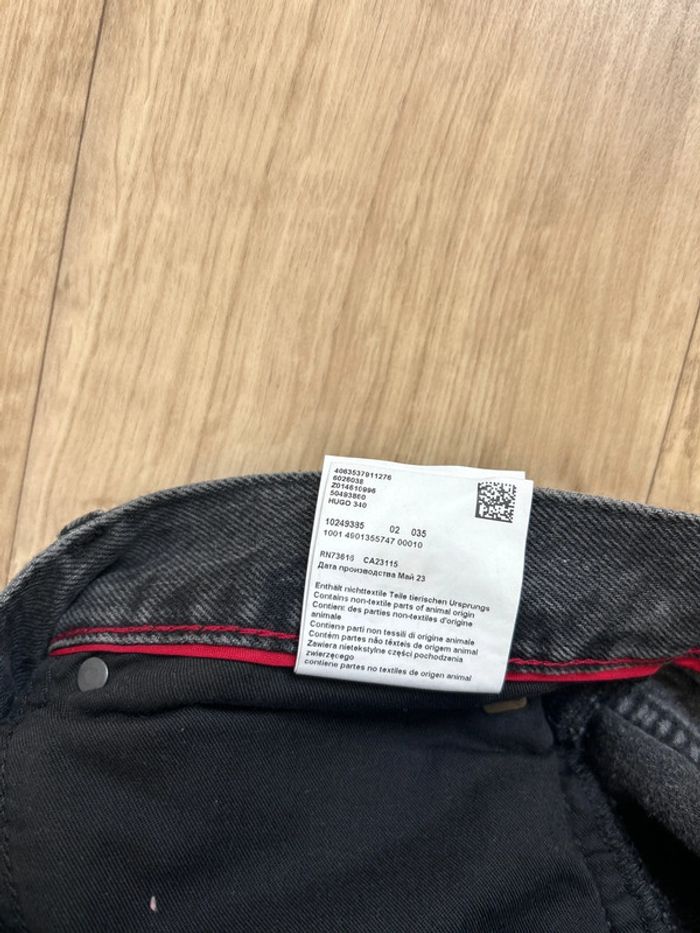 Jeans gris foncé Hugo loose tapered fit cropped W32 L32 - photo numéro 8