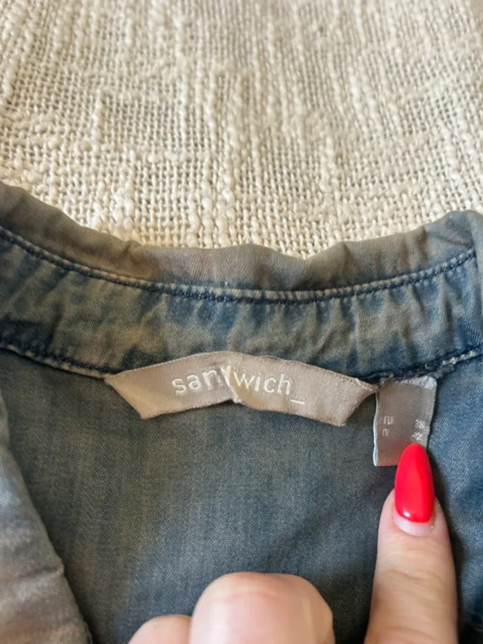 Chemise dégradée bleu/marron Sandwich - Taille 38 - photo numéro 3