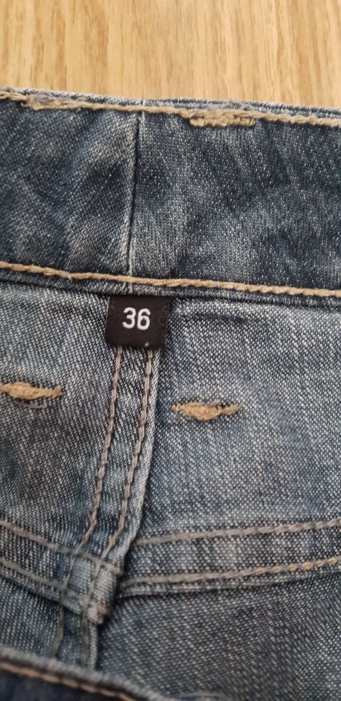 Jean Droit Femme Bleu Classique - Taille 36 - Confortable & Polyvalent - photo numéro 3