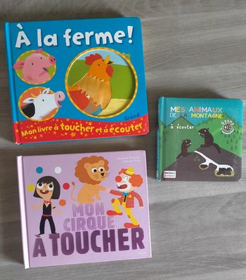 Lot de livre a toucher / sonore