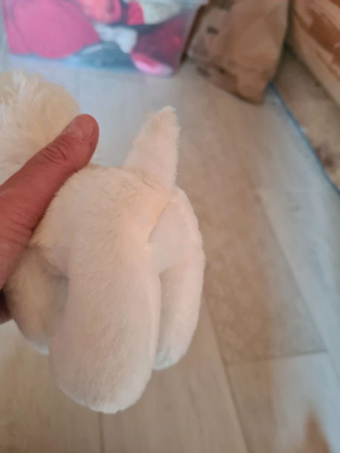 Peluche chien blanc - photo numéro 5