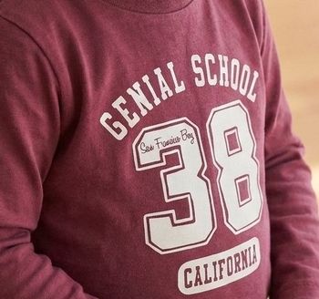 T-shirt Fille Varsity Tape à l’oeil TAO – 4 ans