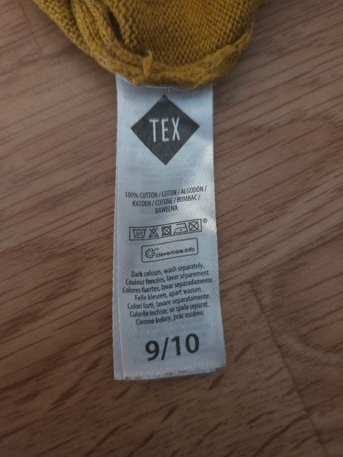 Pull unisex tex (Carrefour) Moutarde/Ocre "B Positive" - 9/10 Ans - Bon État - photo numéro 4