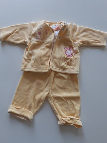 Ensemble 3 pièce fille en velours