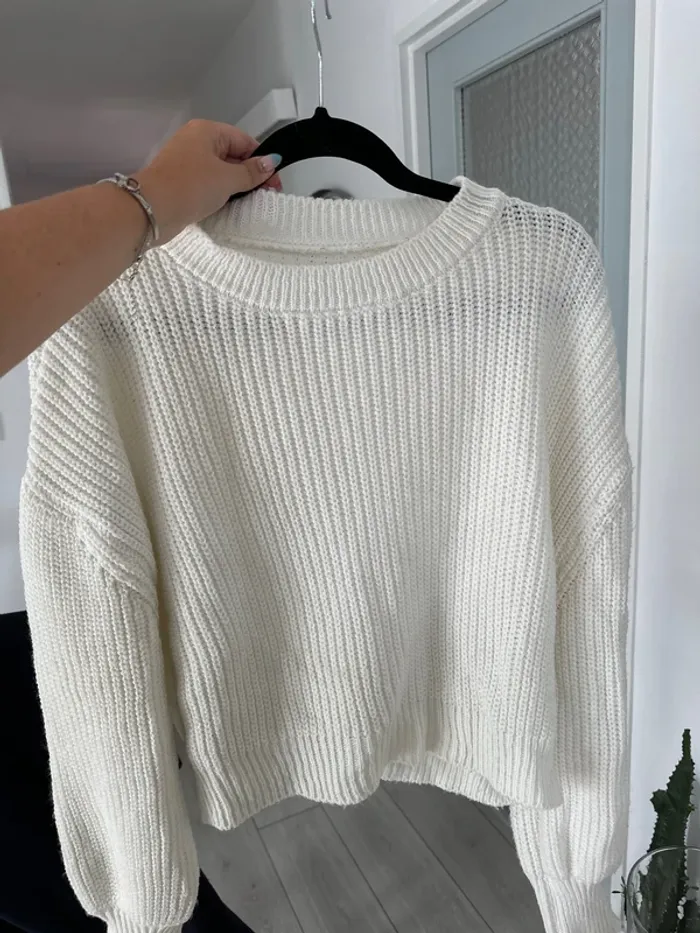 Pull blanc - photo numéro 3
