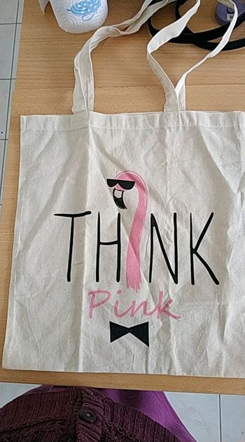 Tote bag flamant rose