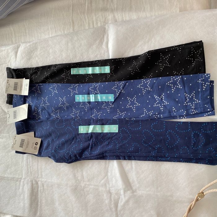 Lot 3 leggings motifs paillettes