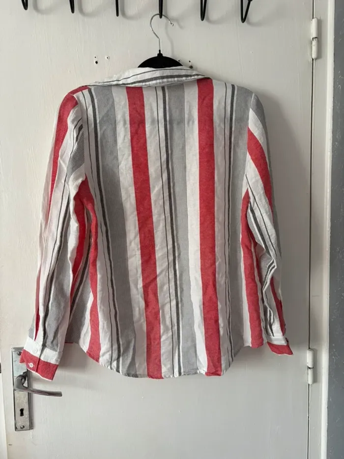 Chemise rayé blanche et rouge - photo numéro 5