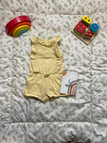 combishort sans manches jaune clair 6 mois kiabi