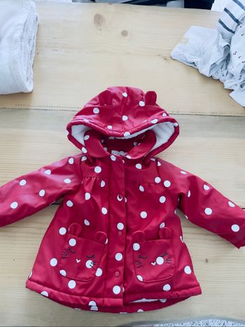 Doudoune rouge molletonné « Du pareil au même » 9 mois