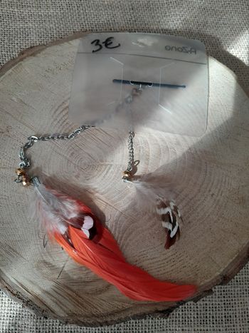 Barrette plumes cow-boy