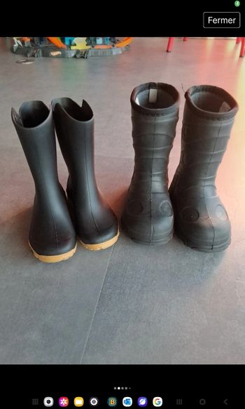 Lot  T25 bottes de pluie neuves Solognac et après-ski Mc Finley en parfait état