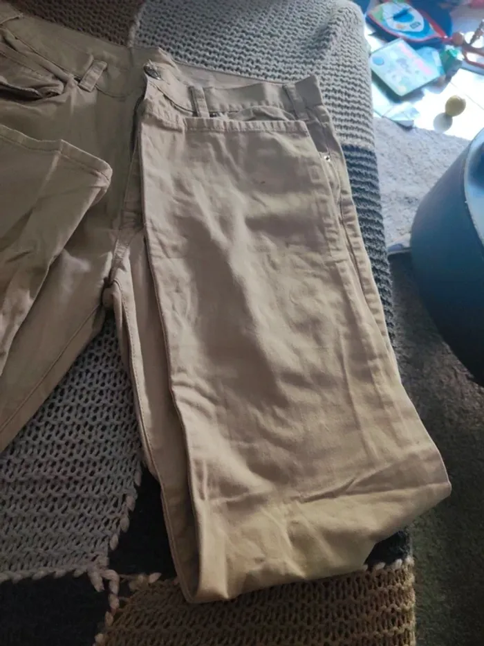 Jeans homme beige taille L - photo numéro 3