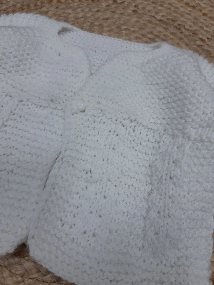 Gilet blanc en maille - photo numéro 4