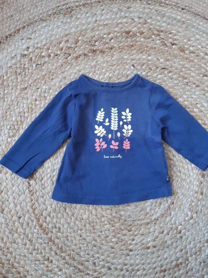 Tee-shirt manches longues Obaïbi 3 mois - photo numéro 1