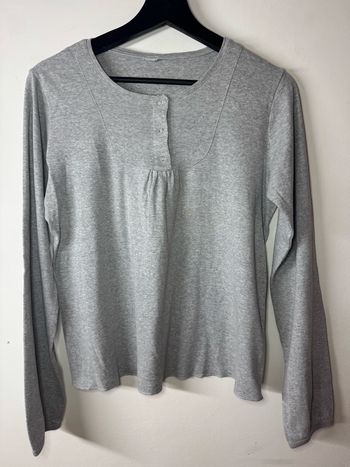 T-shirt manches longues gris Petit Bateau 