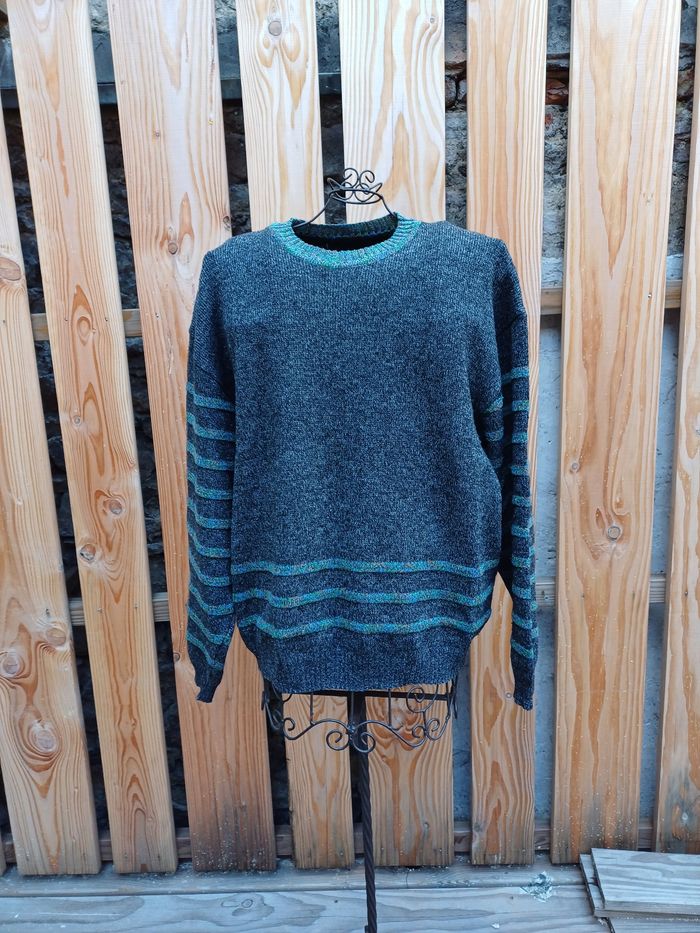 Joli pull vintage en laine et mohair taille XL