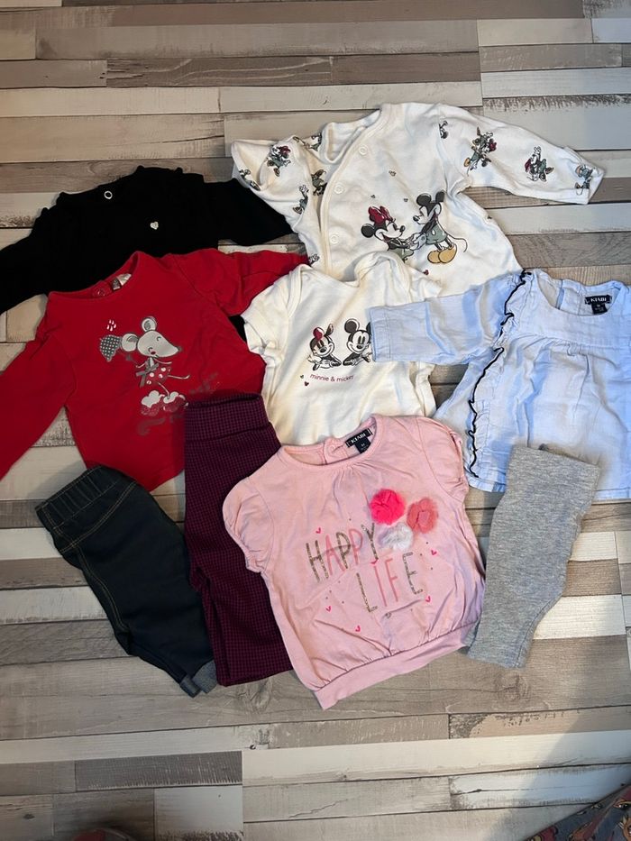 Lot de 9 vêtements bébé fille 1 moi